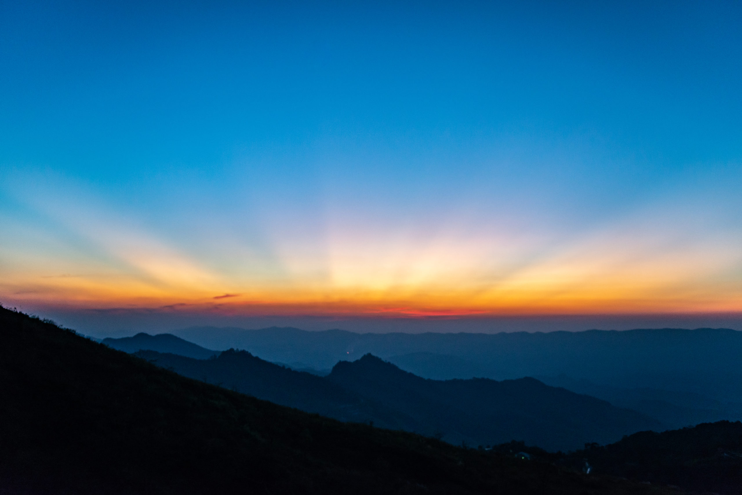 Twilights are the time intervals happening between night and day, before sunrise and after sunset.