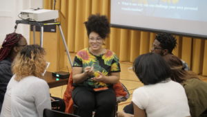 Student division members hold a dialogue at Columbia University