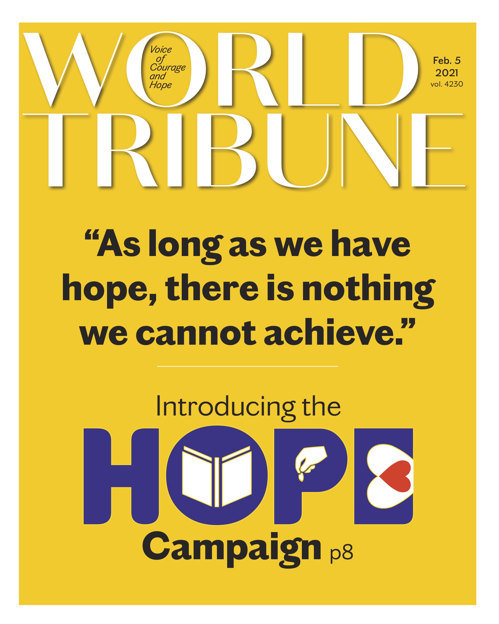 Cover of the February 5 2021 World Tribune