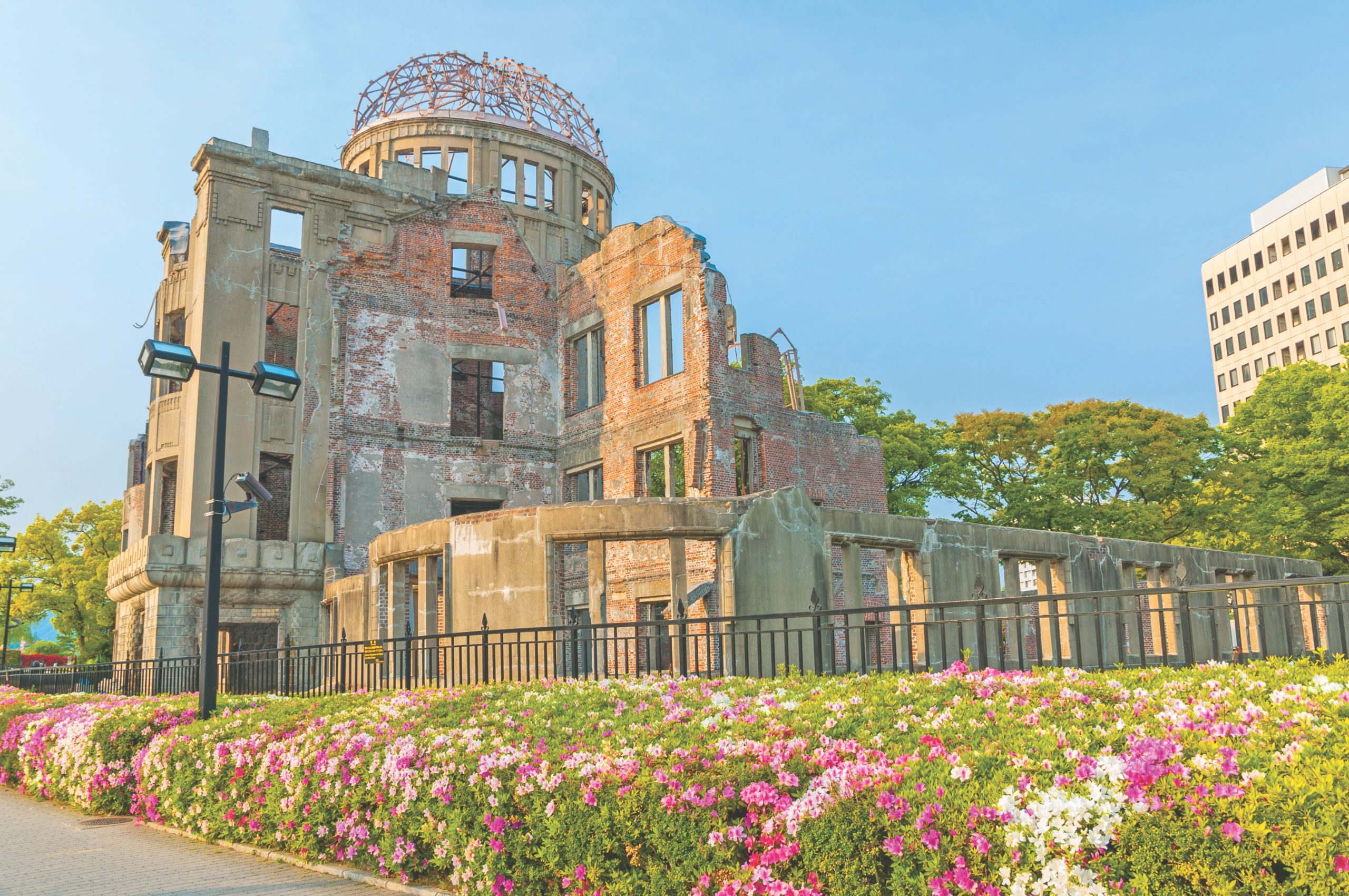 Atomic Bomb Dome memorial building in Hiroshima, Japan.