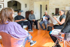 Members of Lithonia District engage in joyful discussion in Lithonia, Ga., March 2019