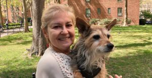 Meryl Shapiro and her dog, Rosie, April 2021.