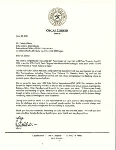 Congratulatory Letter Mayor Oscar Leeser_June 2021