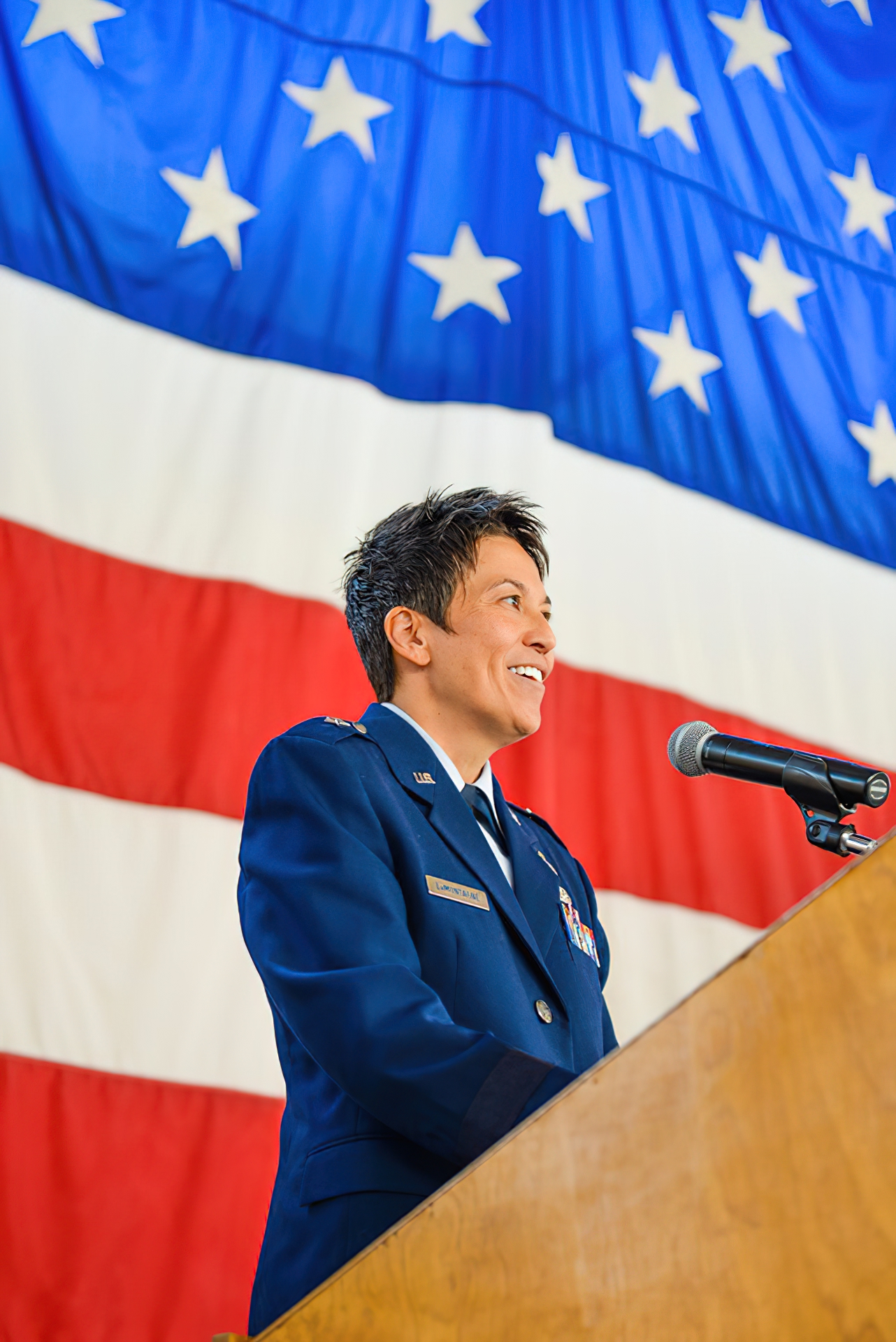 Michele LaMontagne, the first female commander in the New Mexico Air National Guard, November 2019.
