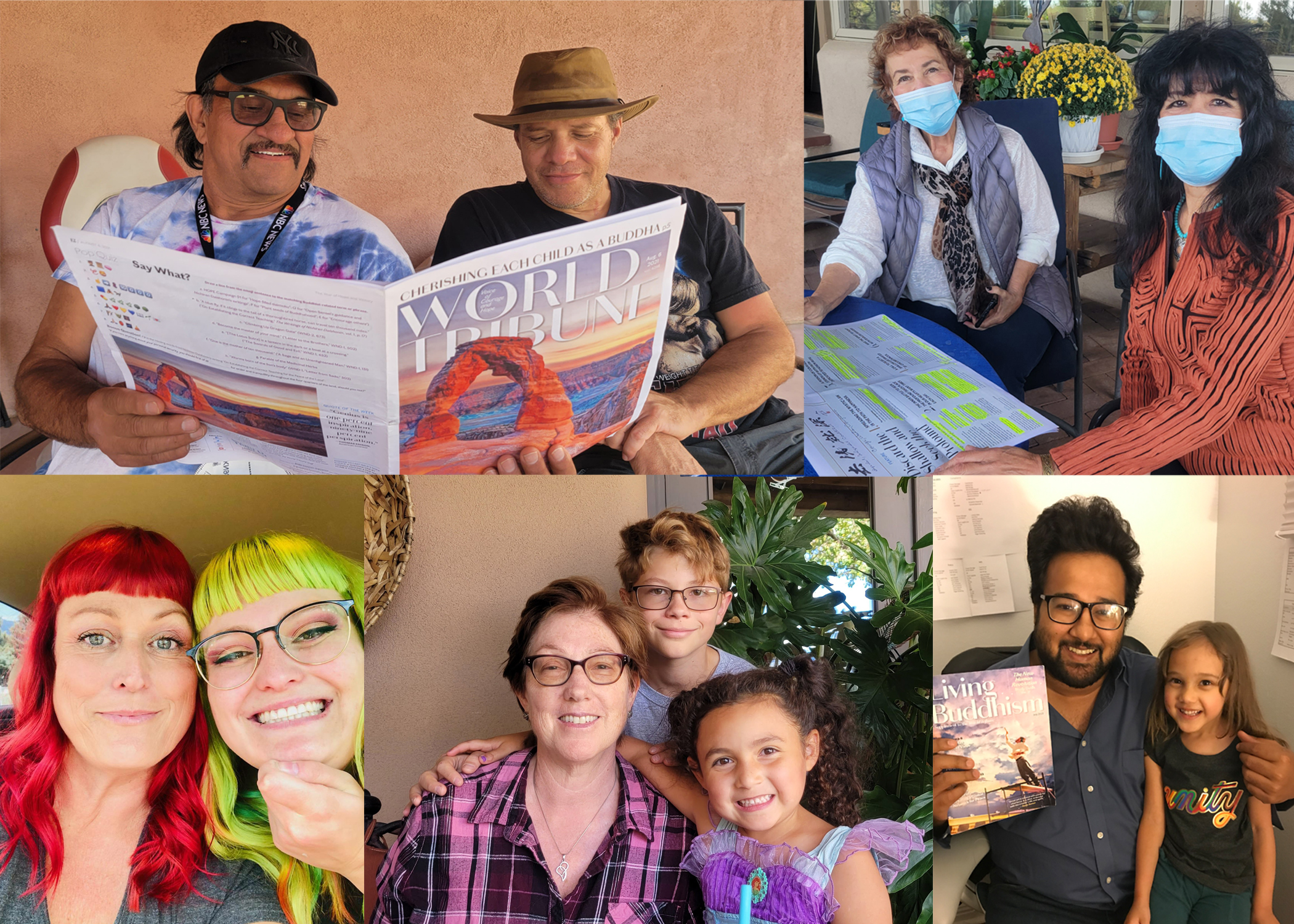 Unity—SGI-USA members and their families in Northern New Mexico Chapter unite in prayer and action—encouraging one another and studying SGI-USA publications together.