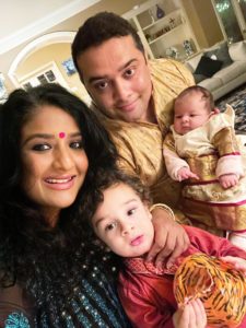 Ajay Marar with his family (clockwise): daughter, Nirvana, son, Arjun, and wife, Shefali.