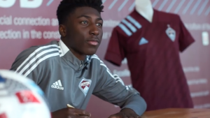 Inspiration—Darren Yapi at the signing of his professional soccer contract with the Colorado Rapids, Commerce City, Colo., March 2021.