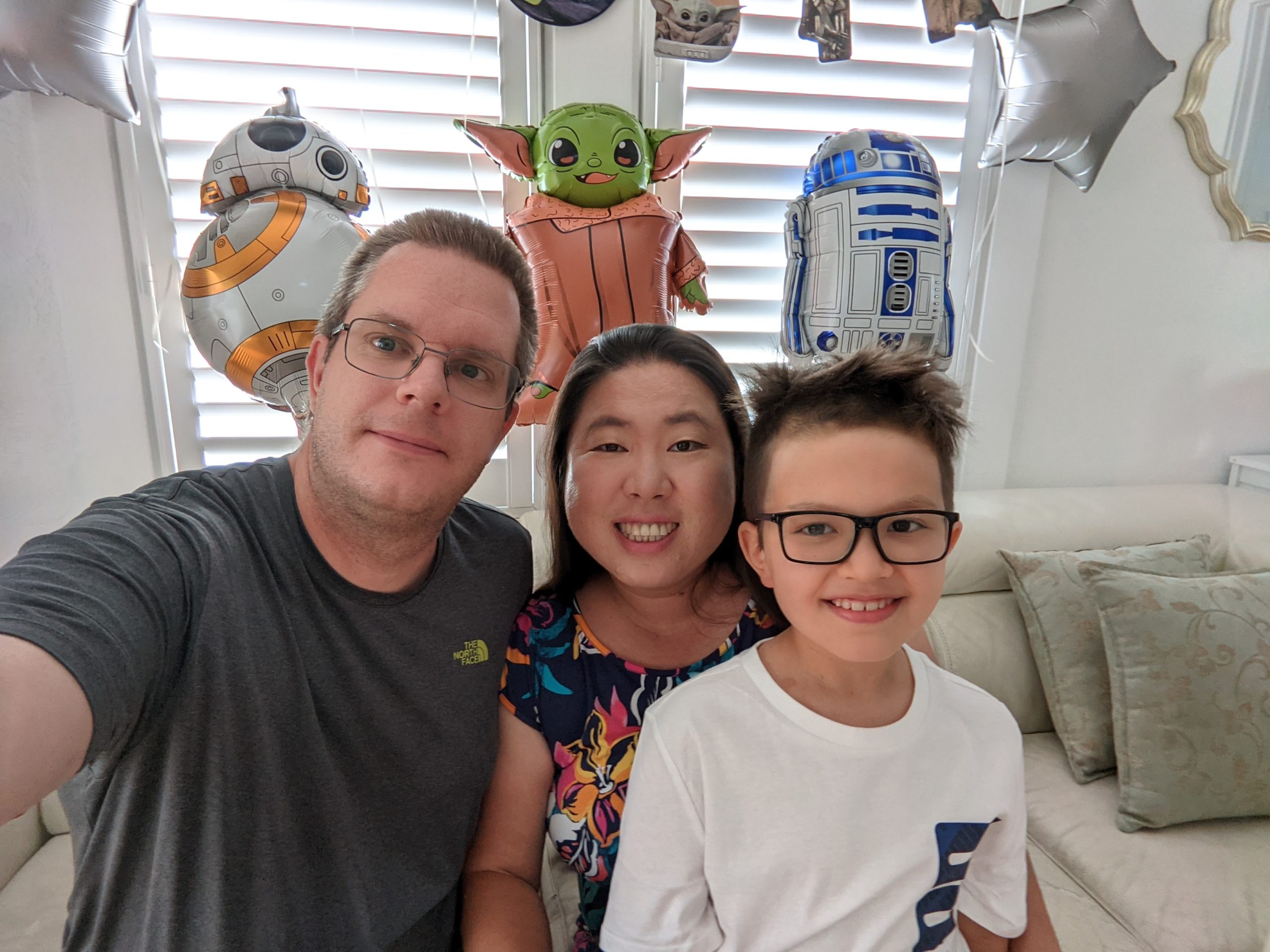 Harmonious family—Dean, Grace and Sean (l-r) in Santa Clara, Calif., July 2021.
